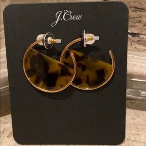 J. Crew Tortoise Georgina Hoop Earrings